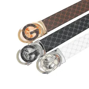 Guuci & KZZ Men's Fashionable Plaid Pattern Buckles Belt, Casual Business Belt for Party, Daily Clothing Decor, Trendy All-match & Exquisite Belt for Birthday Gift, Artisan Leather Belt