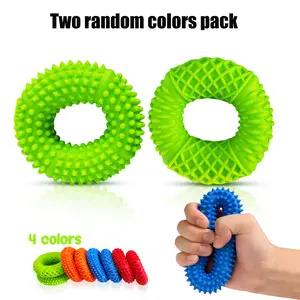 Random 2 Piece Grip Trainer Set, Finger Strengthener & Forearm Grip Exercise Rings, Silicone Bands for Rock Climbing, Athletes, Stress Relief