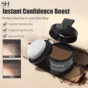 SEVICH Hairline Powder 4g - Root Color Hair Dye, a hair powder for women and men to cover gray hair and bald patches - Waterproof and sweat-resistant - Easy to apply - Hair care product Haircare Black