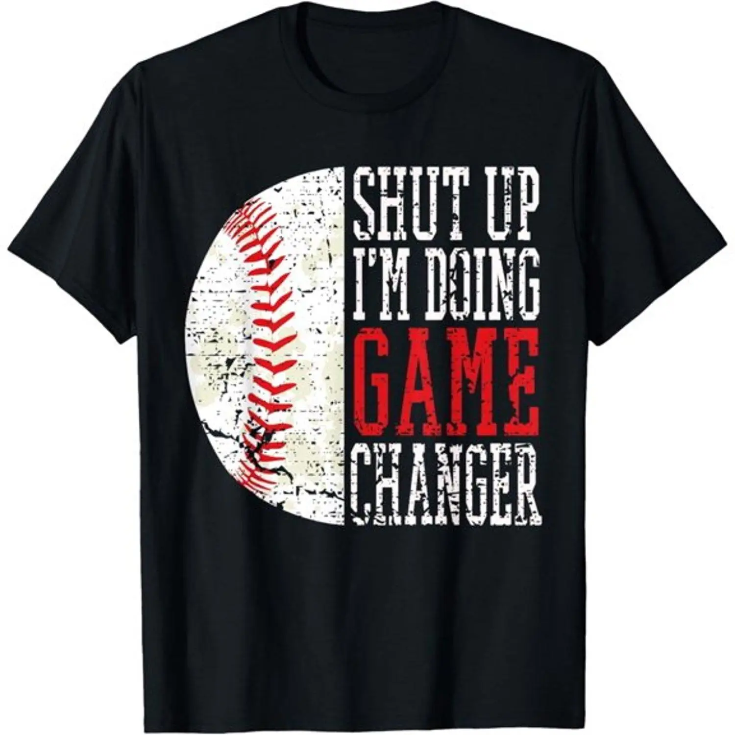 Game Changer Funny Baseball Players T Shirt Casual Athletic Graphic Tee Sports Fan Apparel Comfortable Unisex Short Sleeve Trendy Vintage Style