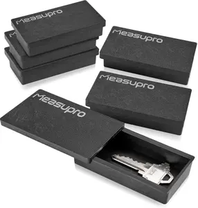 Magnetic Key Holder for Car 6 Pack - Under Car Spare Keys Hider Hide A Key for Your Car So You Never Lock Out Magnetic Key Plastic Boxes Store a Spare Key for Your Home Office - Rugged Black