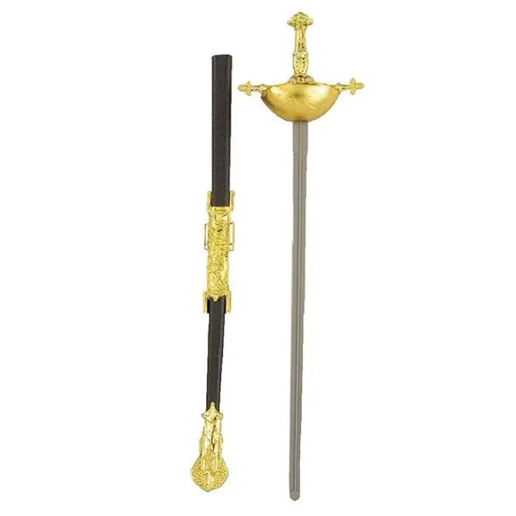 Gold/Black Musketeer Historic Sword - Plastic - Costume Accessory Prop