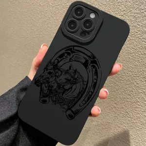 for iPhone 17 ProMax Horse Pattern Phone Case, Decorative Phone Protector Cover, Phone Accessories Compatible with iPhone 11 12 13 14 15 Pro Max 15 Plus 16 16 Pro Max, Casing