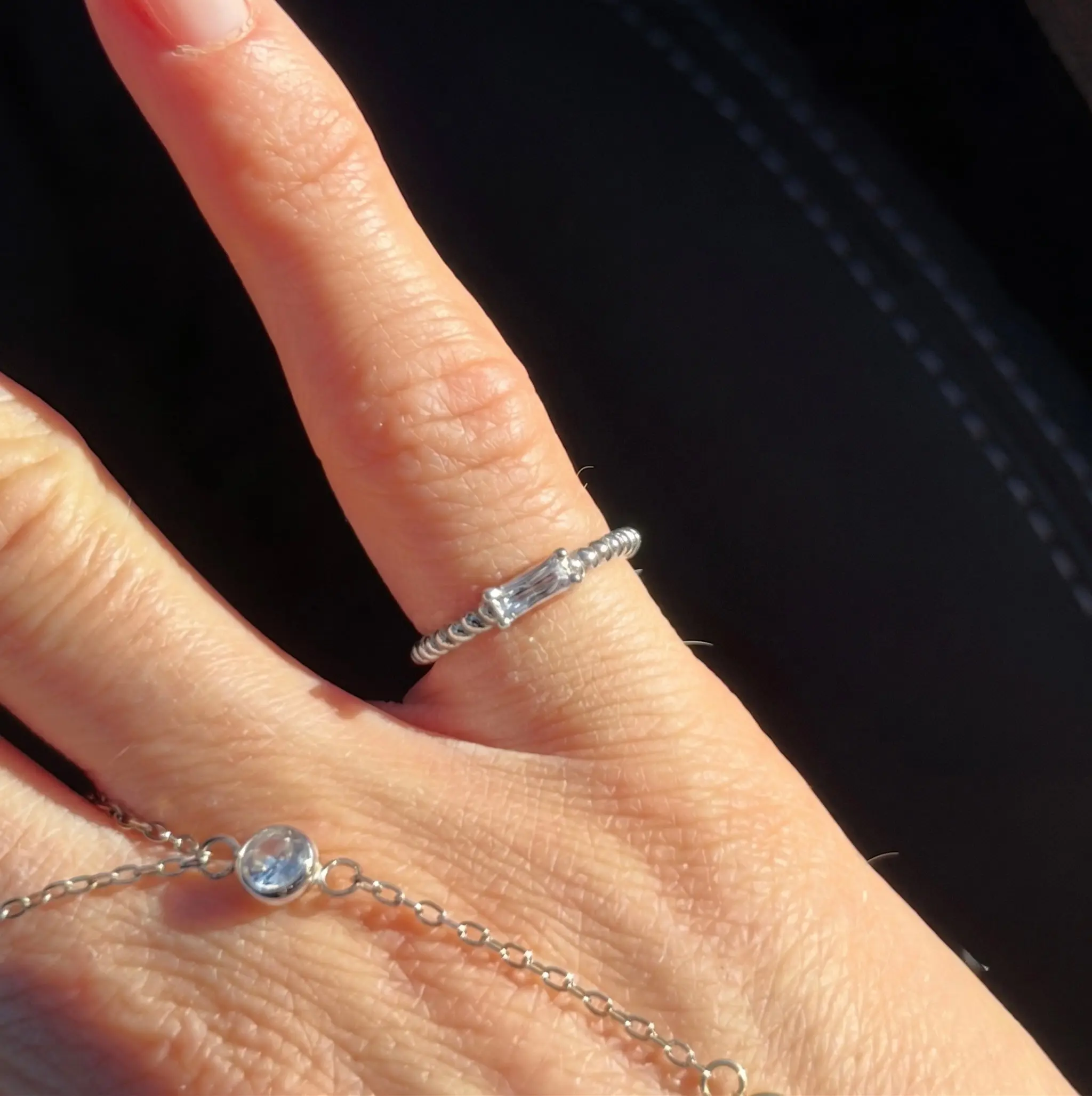 EVRY JEWELS Gold or Silver Plated Women's Celestial Pinky Ring