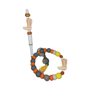 Cowboy Boot Focal Bead Key Wristlet Set for Women