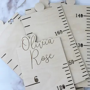 Engraved Personalized Wooden Growth Chart Ruler | Growth Measuring Stick | Milestone Wall Growth Ruler | Kids Measurement Chart | Height Measure Sign