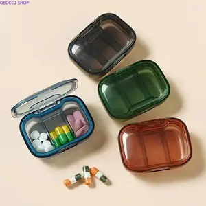 Mini Pill Storage Box, Ultra-Compact 3-Grid Dustproof Medicine Organizer, Portable Weekly Vitamin & Tablet Case for Daily Doses, Travel & Home Use