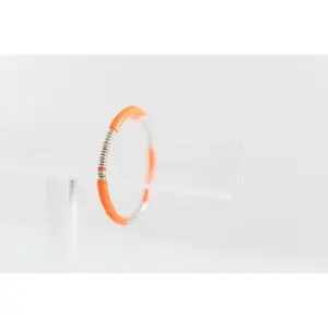 orange silver cleo, 4mm