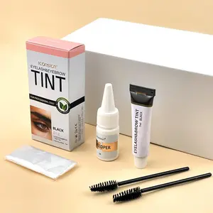 Eyelash & Eyebrow Tinting Kit, Eyebrow Tinting Cream, 1 Box Long-Lasting Natural Eyelash & Eyebrow Tint, Eye Makeup Tool for Women & Girls, Cosmetic