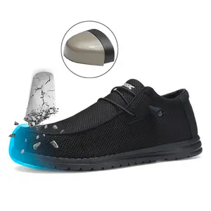 Steel Toe Work Shoes for Men Safety Composite Toe Sneakers Lightweight Comfortable Black Wide Utility Indestructible Industrial Construction Cushion Zapatos de seguridad para Hombres Mujer