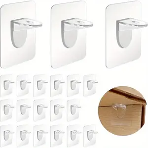 10PCS Shelf Support Pegs Adhesive Shelves Clips Strong Partition Pin for Kitchen Cabinet Book Shelves Closet Bracket Clapboard