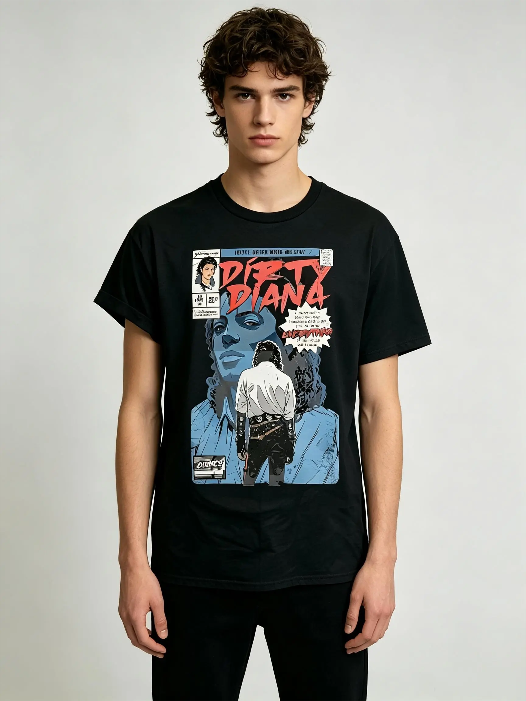 Men'S And Women'S Dirty Diana 88 Comic Book Graphic Design Unisex 100% T-Shirt, Soft, All-Season Casual Streetwear Essential, All-Match All-Season Style, Affordable Daily Wear And Perfect Christmas Gift for Fans And Friends