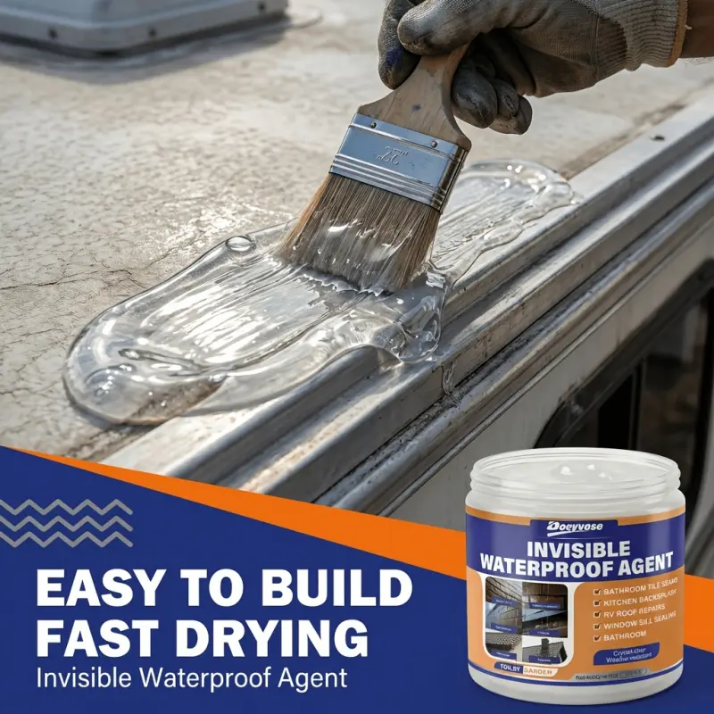 Doeyvose 400G RV Rubber Roof Sealant, Liquid Waterproof Sealant, Suitable for Waterproofing, Flexible Waterproof, Water Repellent, Quick Repair, Self-Leveling Coating for Emergency Leak Repairs, Indoor/Outdoor, Travel, Chassis Seals, Easy Application
