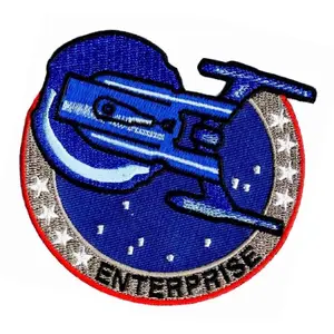 Miltacusa Starfleet Space Enterprise Ship TV Series Patch [Hook Fastener - 3.5 X 3.0 inch - S8]