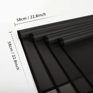 20 Sheets Black Waterproof Flower Wrapping Paper - Premium Florist Packaging Material for Holiday, Wedding DIY Craft Gift Projects