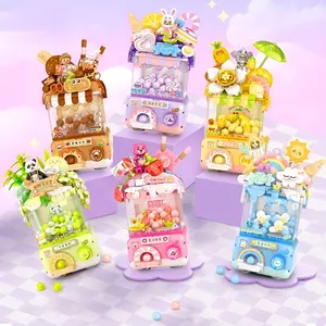 6 Styles Building Block Toys, Block figures, Gacha Machine Assembly Toys Desktop Ornaments ABS Material Gift for Children, Girls, Friends on Holiday or Birthday