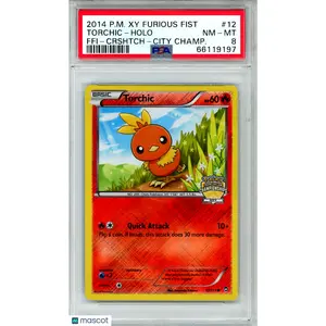 2014 Pokemon Xy Furious Fists Torchic #12 8 Ffi-Crshtch-City Champ.