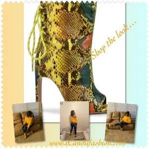 Neon Multicolor Snake Boot