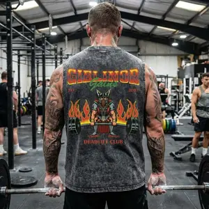 Gielinor Gains Wash tank top, deadlift club wash tank top