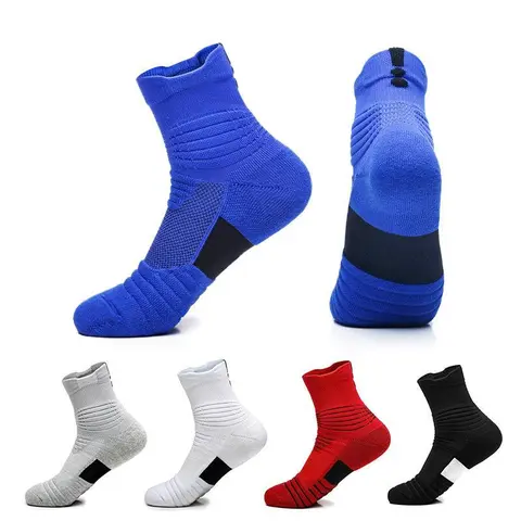 Unisex Crew Socks 1-Pack - Colorblock Print, Crew Socks Wrap Ankles in Coverage, Cushioned for Long Runs, Grip for Court, Arch Support, Moisture-Wicking, Nylon Cotton Polyester Blend for Running, Hiking