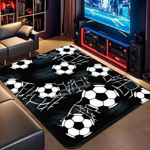 World Cup Football Fan Carpet, Gaming Room/living Room Decorative Mat, Durable Anti-Slip, Casual Style, Indoor Use, 0.8cm Thickness