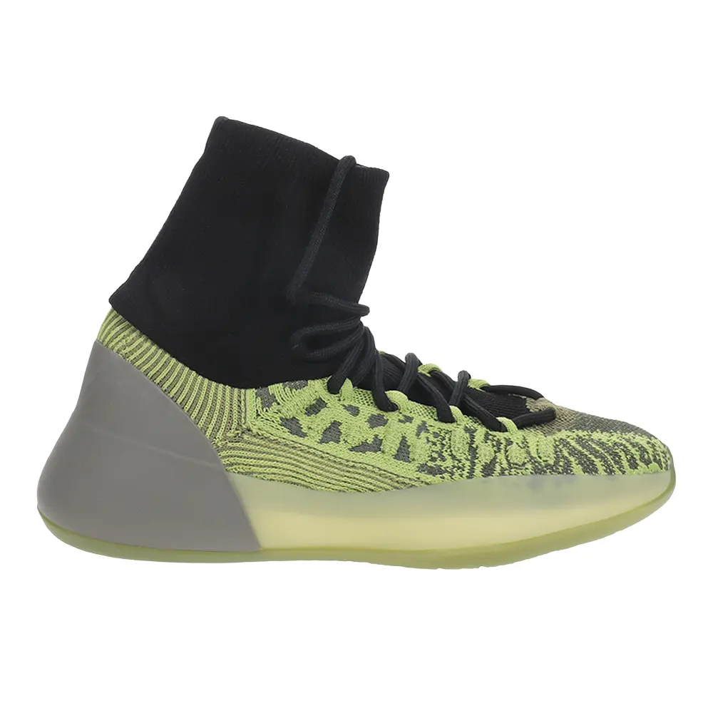 adidas Mens Yeezy Bsktbl Knit Energy Glow Basketball Sneakers Shoes - Green