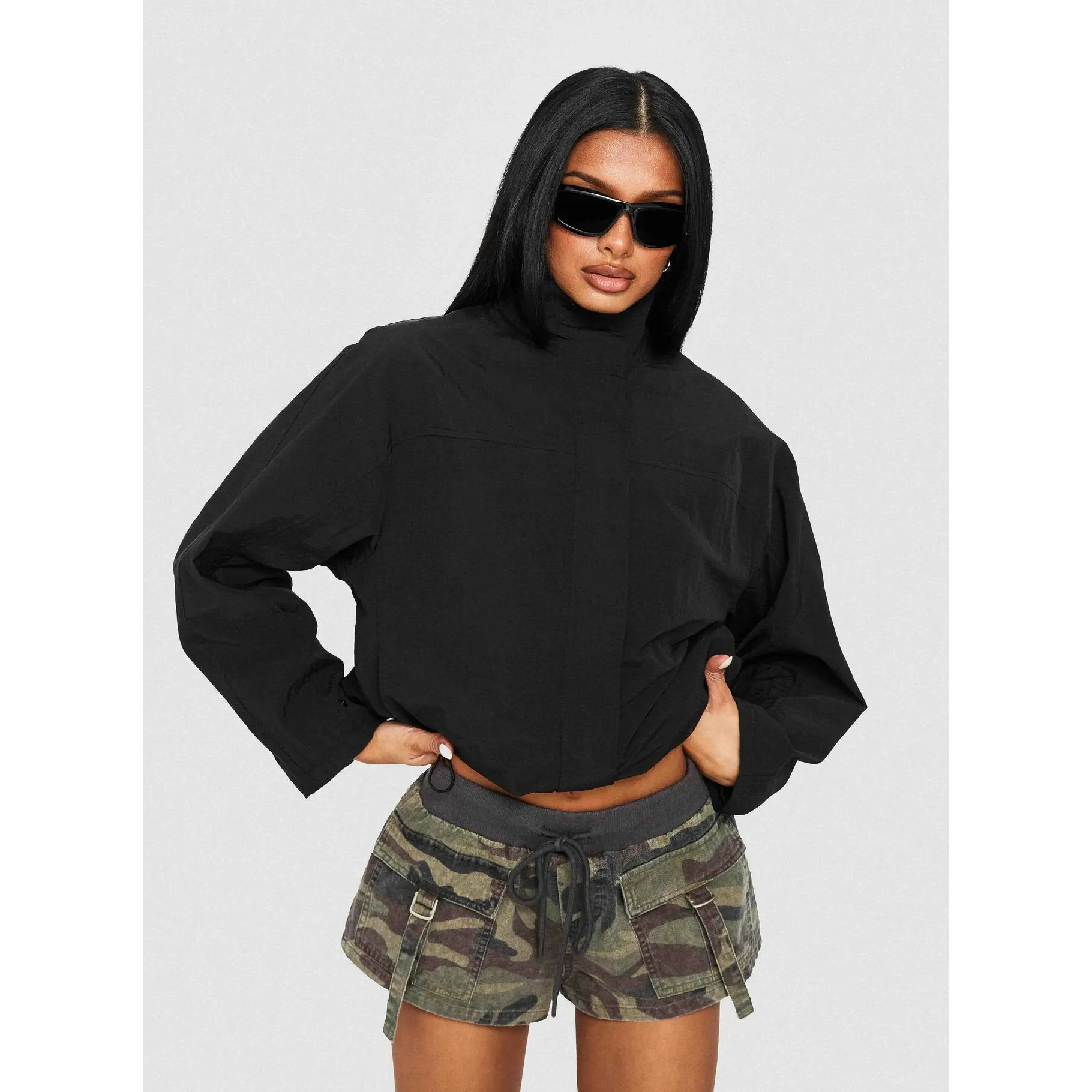 Shoreline Windbreaker Jacket Noir