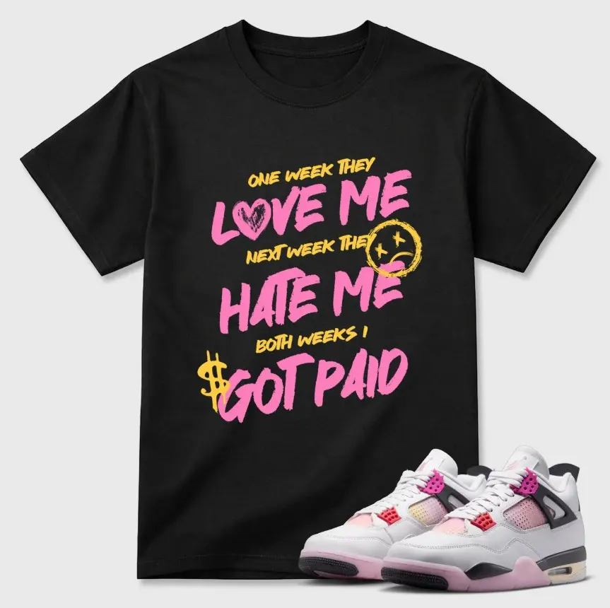 Comic White Black Pink Inspired Sneaker Matching T-Shirt, Comic 4 White Pink Shirt, Classic Streetwear Unisex Tee, Perfect Gift for Sneaker Fans