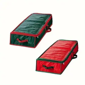 Underbed Gift Wrap Organizer, Space Saving Organizer, 1 Count/2 Counts Interior Pockets Wrapping Paper Storage Box, Holiday Accessories Storage Box for Home Party