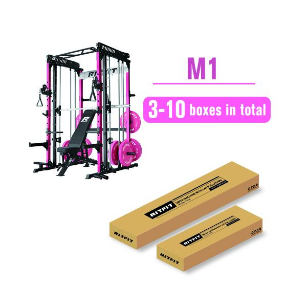 RitFit Pink M1 2.0 Pro Multi-Functional Smith Machine with Cable ...