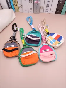 Dopamine Cute Macaron Backpack Coin Purse Earphone Bag Red Envelope ID Bag Keychain Bag Pendant