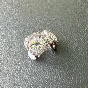 2.5ct Cluster VVS1 D Color Moissanite S925 Earrings