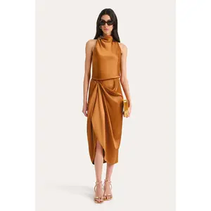 Josephine Draped Halter Dress