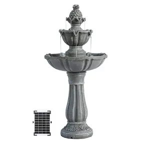 XBrand 36.2" 2-Tier Outdoor Freestanding Solar Water Fountain Classic Design with Solar Panel Included Fountains & Bird Baths