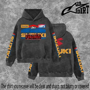 Dirt 29 - Motor GP Racing Washed Hoodie Vintage Motocross Streetwear Hoodie Dirt Bike Graphic Pullover Y2K Racing Hoodie Oversized Acid Wash Hoodie MX Rider Apparel Unisex Motorcycle Racing Sweatshirt Retro Moto Cross Hoodie