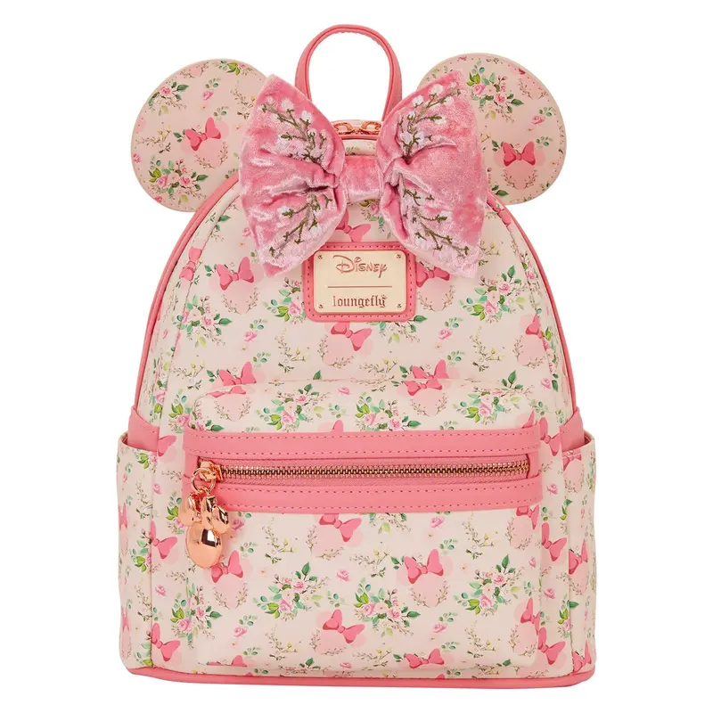loungefly disney minnie mouse pink pearl mini backpack  display picture 1