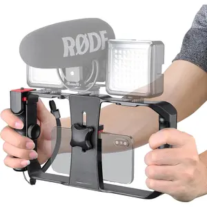 Smartphone Stabilizer Grip, Cellphone Video Rig Tripod Mount Holder, with  Remote Shutter for All  and Android Smartphones