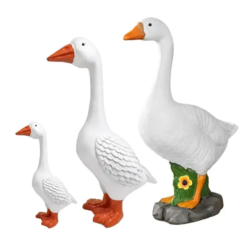 Porch Goose Statue 1PC Resin statue Goose Decor for Porch Outdoor Garden Yard Lawn Patio Entryway Farmhouse Home Decor
