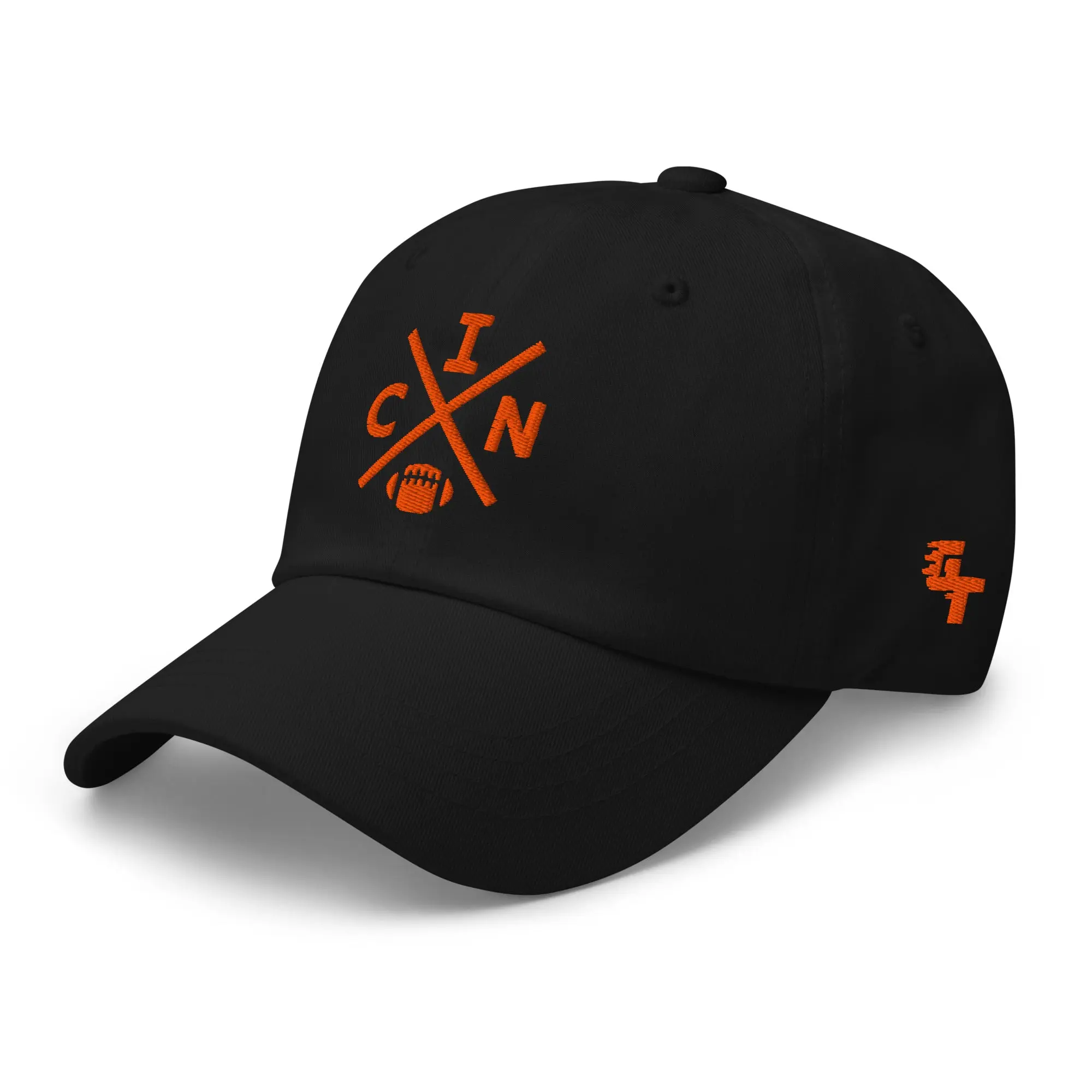 Cincinnati Football Retro CIN Cross Baseball Hat Dad Cap