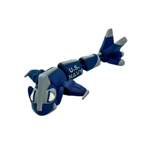 Mini US Navy Plane Dragon- 3D Printed Articulated Airplane Dragon, Fidget Toy
