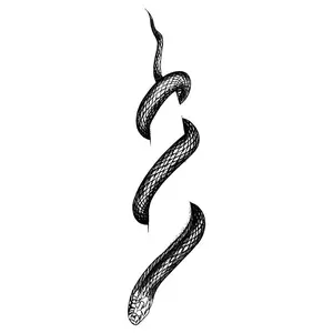 Snake Design Temporary Tattoo Sticker, Waterproof Long Lasting Fake Tattoo Sticker, Body Art Sticker for Women & Men
