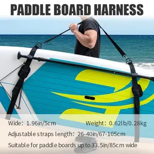 Surfboard Paddle Board Harness, Portable Adjustable Shoulder Strap, Multi-Functional Surfing Gear, Easy to Carry