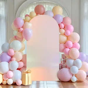Garvee Wedding Arch Cover, Wedding Arch Stand Covers, Backdrop Round Top for Archs Birthday Party Ceremony Background Decoration