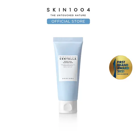 [SKIN1004 Official Shop] Hyalu-Cica Sleeping Pack 3.38 fl oz. (100ml) - Hyaluronic Acid Centella Asiatica Extract Moist Skin Repair, Comfort Skincare Dewy Flower
