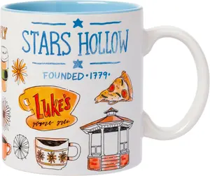 Gilmore Girls Luke's Diner and Other Destination Locations Icons Ceramic Mug, 20 Ounces