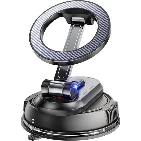 2-IN-1 Detachable MagSafe Car Mount [2800gf Strong Magnet & 89+LBS Suction Base] Vacuum Magnetic Phone Holders for Your Car, 360° Adjustable for iPhone 17 Pro Max 16 15 14 13 12, Car Accessories