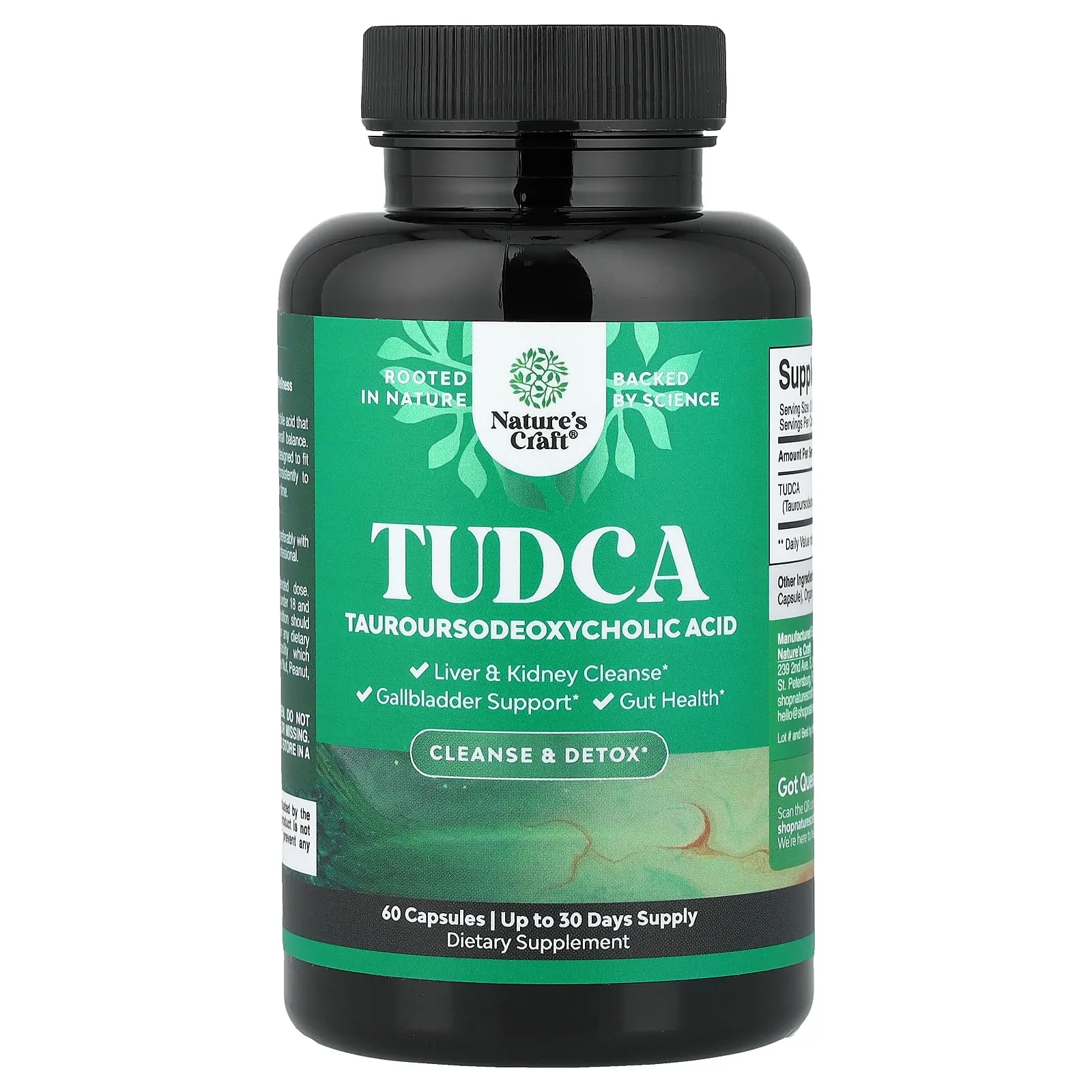 Nature's Craft TUDCA, 60 Capsules (250 mg per Capsule)