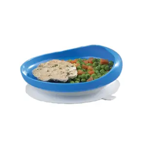 212 MAIN High-Rim Curve Shape Scoop Plate for Small Animals, Pet Health Supplies with Suction Cup Base to Prevents Spills
