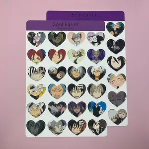 Soul Eatr Anime Heart Sticker Sheet
