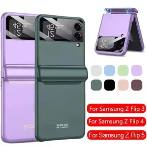 Z Flip 7 Flip5 Flip6 Magnetic Case For Samsung Galaxy Z Flip 7 6 5 4 3 Full Protection Hinge Luxury Cover Shell Camera Glass on